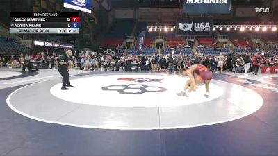 140 lbs Champ. Rd Of 32 - Dulcy Martinez, CA vs Alyssa Keane, IL