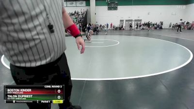 50 lbs Cons. Round 2 - Boston Kinder, Nixa Wrestling vs Talon Dupriest, Sly Fox Wrestling