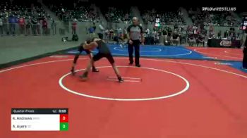 84 lbs Quarterfinal - Kash Andrews, Broken Arrow Wrestling Club vs Aidan Ayers, Institute Of Combat