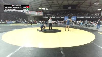 Boys 3A 215 lbs Champ. Round 2 - Nehemiah Washington, Decatur vs William Serres, Bellevue