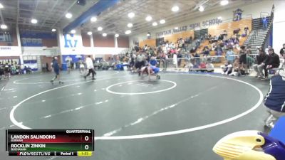 120 lbs Quarterfinal - Rocklin Zinkin, Buchanan vs Landon Salindong, Durham