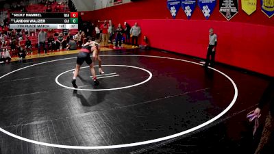 127 lbs 7th Place Match - Landon Walizer, Corry Area Hs vs Ricky Hammel, West Allegheny Hs