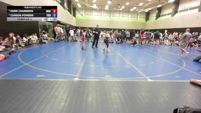 74 lbs Consi Of 4 - Korr Chambers, Rockmart Takedown Club vs Carson Powers, Teknique Wrestling