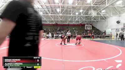 285 lbs Champ. Round 1 - Sergio Romero, Palomar College vs Alonzo Cardona, Victor Valley College