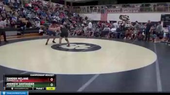 220 lbs Quarterfinals (8 Team) - Zander McLane, Commerce Hs vs Andrew Santander, Landmark Christian School