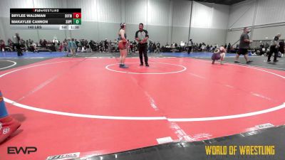 150 lbs Rr Rnd 5 - Brylee Waldman, SOTM Lady Outlaw Little vs Makaylee Cannon, Super Girls 7-12
