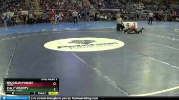 100 lbs Cons. Round 2 - Emily Youboty, Bismarck Legacy vs Brooklyn Ponzer, Lisbon