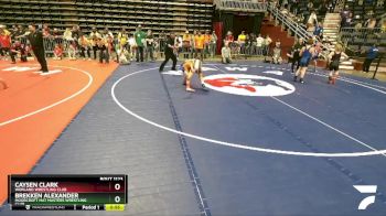 84 lbs Champ. Round 1 - Brekken Alexander, Moorcroft Mat Masters Wrestling Club vs Caysen Clark, Worland Wrestling Club