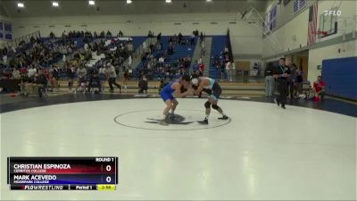 120-130 lbs Round 1 - Mark Acevedo, Moorpark College vs Christian Espinoza, Cerritos College