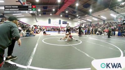 60 lbs Consi Of 8 #2 - Gracie Foster, Hilldale Youth Wrestling Club vs Liam Hemenway, Hilldale Youth Wrestling Club
