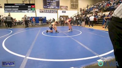 130 lbs Rr Rnd 3 - Jaxton Snelson, Barnsdall Youth Wrestling vs Dominik Dinger, Newkirk Takedown Club