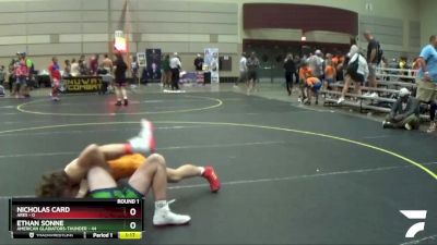 135 lbs Round 1 (6 Team) - Ethan Sonne, American Gladiators-Thunder vs Nicholas Card, Ares