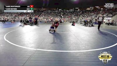 B3A-144 lbs Quarterfinal - Gabe Huntsinger, Lincoln Christian vs Cade Maynes, Community Christian