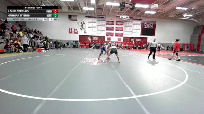 165 lbs Semifinal - Louie Cerchio, Unrostered vs Gunnar Myers, Northwestern - Unatt