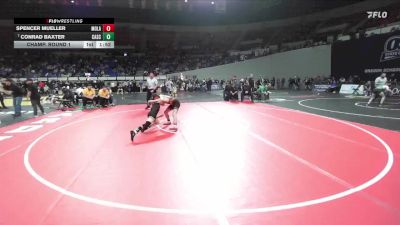 4A Boys 126 lbs Champ. Round 1 - Conrad Baxter, Cascade Boys vs Spencer Mueller, Molalla Boys