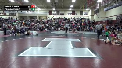 135 lbs 13th Place Match - Malia McHugh, Hinton-SBL vs Noah Overholt, Iowa City West