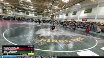 30-35 lbs Round 2 - Riley Mehlhaff, Belle Fourche Broncs vs Madilyn Kwallek, Camel Kids Wrestling