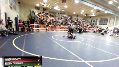 132 lbs Quarterfinal - Jimmey Tank Loya, Downey vs Xander DeWitt, Yucaipa