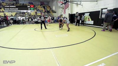 138 lbs Quarterfinal - Liyah Tennial, Union Girls JH vs Niana Ruataake, Har-Ber High School