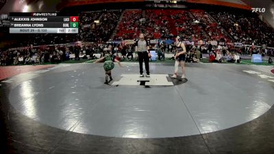 G 120 lbs Champ. Round 1 - Alexxis Johnson, Lake City vs Breanna Lyons, Burley