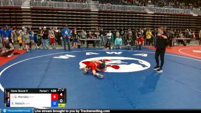 71 lbs Cons. Round 3 - Greyson Mendez, Rawlins Wrestling Club vs Eddie Rebich, Camel Kids Wrestling