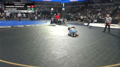 106 lbs Quarterfinal - Nathaniel Granados, Merced (SJ) vs Tyler Sweet, Clovis North (CS)