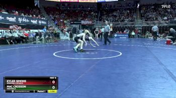 3A-113 lbs Cons. Round 4 - Kyler Simons, Dowling Catholic vs Mac Crosson, Indianola