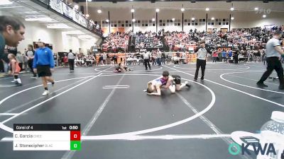 85 lbs Consi Of 4 - Christian Garcia, Checotah Matcats vs Jack Stonecipher, Black Fox Wrestling Club