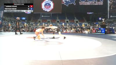 120 lbs Cons. Sub-rd Of 64 - Adrian Rojas, Florida vs Treydan Beam, Connecticut