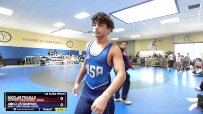 60kg 1st Place Match - Nicolas Trujillo, Community Youth Center - Conco vs Arno Vardanyan, World Team Training Center