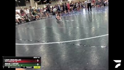 70 lbs Quarters & Wb (16 Team) - Liam Crousillac, Gulf Coast WC vs Reese Carter, Williamson County WC