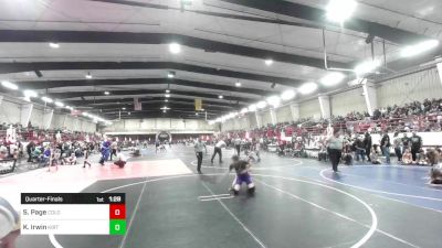 130 lbs Quarterfinal - Shyann Page, Colorado Outlaws vs Kaylin Irwin, Kirtland Broncos