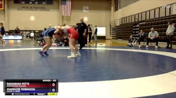 155 lbs Cons. Round 4 - Savannah Pitts, Huntingdon College vs Makenzie Robinson, Emory & Henry