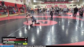 90 lbs Cons. Semi - Chael Johnson, New Ulm Rolling Thunder vs Clayton Birkholz, No Nonsense