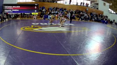 117 lbs Semifinal - Dianna Pineda, Alfred State vs Tatiana Walker, Sacred Heart