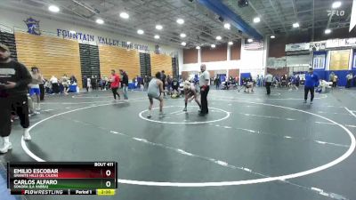 120 lbs Champ. Round 2 - Carlos Alfaro, Sonora (La Habra) vs Emilio Escobar, Granite Hills (El Cajon)