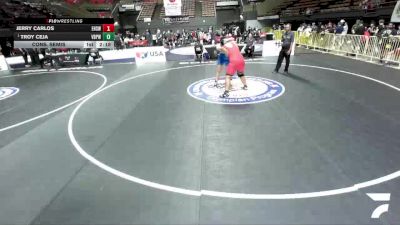 Cons. Semis - Jerry Carlos, Eisenhower High School Wrestling vs Troy Ceja, Vasky Bros\Pitman Wrestling Club