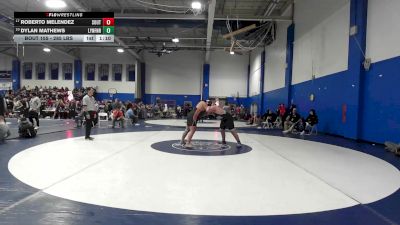 285 lbs Consi Of 16 #2 - Roberto Melendez, South Hadley vs Dylan Mathews, Lynnfield/N.Reading