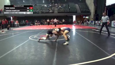 197 lbs Cons. Round 3 - Eric Karas, Eastern Oregon University (OR) vs Asaiah Kamplain, Corban University