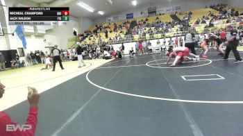 155 lbs Round Of 16 - Micheal Crawford, Grove vs Jack Wilson, Fort Gibson
