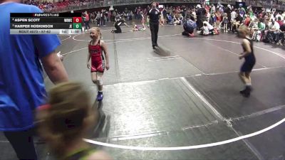 57-62 lbs Cons. Semi - Aspen Scott, Wisner Rec Wrestling Club vs Harper Hoskinson, Junior Eagles