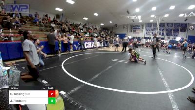 55 lbs Consi Of 4 - Colt Topping, Smith Wrestling Academy vs Juliette Rosas, OKC Saints Wrestling