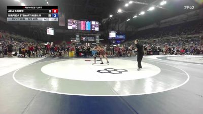 120 lbs Cons. Rd Of 64 - Alia Baker, TX vs Miranda Stewart Hess Jr, NM