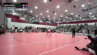 110 lbs Round 5 (12 Team) - Myla Woolridge, Missouri Impact vs Hadley Mazzula, Rough Riders