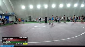 163 lbs Cons. Round 6 - J.j. Braun, Fighting Irish WC vs Jacob Halsey, Michigan West Wrestling Club