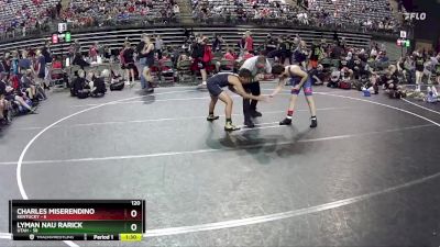 120 lbs Round 4 (6 Team) - Lyman Nau Rarick, Utah vs Charles Miserendino, Kentucky