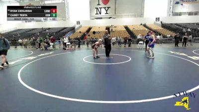 131 lbs Cons. Semi - Ryan Cieslinski, Spencerport Jr Rangers Wrestling Club vs Casey Testa, Long Beach Gladiators Wrestling