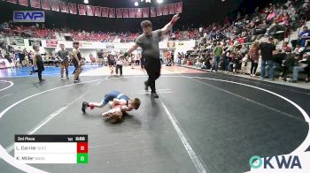 45 lbs 3rd Place - Lane Carrier, Quezada Wrestling Academy vs Kyson Miller, Wagoner Takedown Club