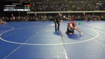 160 lbs Round 3 - Casen Sparks, Ankeny Wrestling Club vs Liam Powell, Sarbacker Wrestling Academy