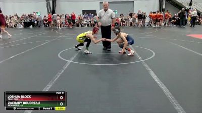 88 lbs Round 1 (4 Team) - Zachary Boudreau, Iron Horse vs Joshua Block, Team Ohio